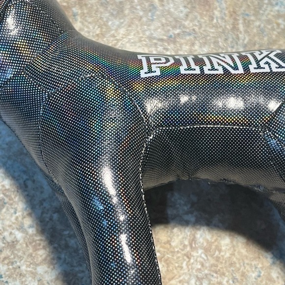 Victoria's Secret Pink Holographic Gray Black & Silver Puppy Dog Plush - Picture 3 of 12